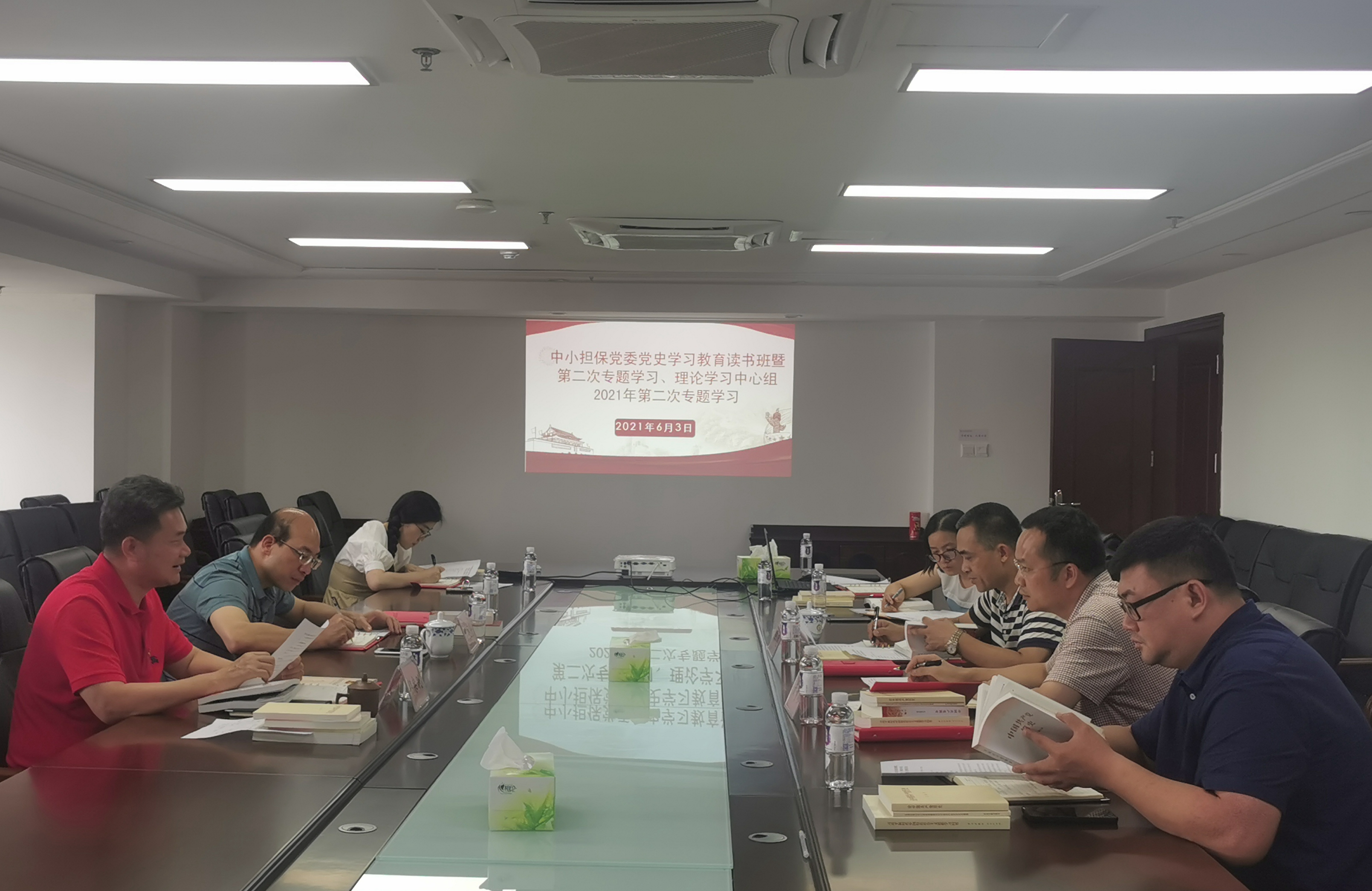 中小擔(dān)保黨委開展黨史學(xué)習(xí)教育讀書班暨第二次專題學(xué)習(xí)、理論學(xué)習(xí)中心組2021年第二次專題學(xué)習(xí)